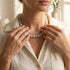 CHOKER ROBIN LIGHT BLUE |שרשרת קולר בציפוי זהב