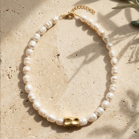 שרשרת פנינים טבעיות מתורבתות | MARONA NECKLACE