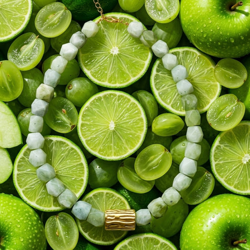 PEAR ONE | שרשרת קצרה אבן JADE בודדת