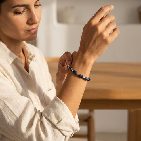 LU BLUE BRACELET|צמיד בציפוי זהב