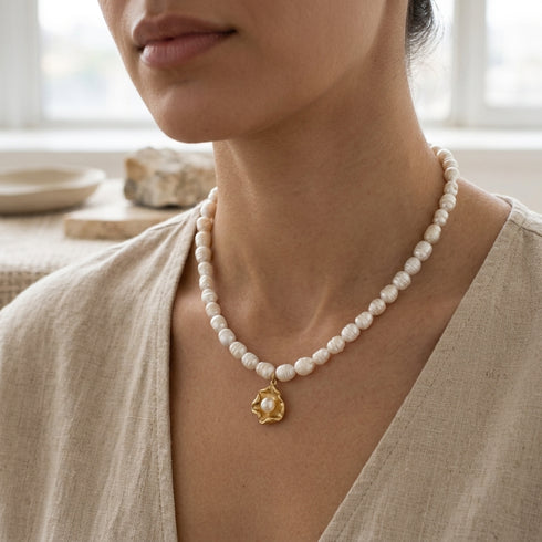 DOXI NECKLACE|שרשרת פנינים