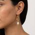 MOON PEARL EARRINGS| עגילים פנינים טבעיות