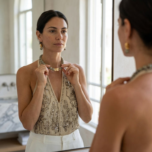 MANI NECKLACE| שרשרת אבנים טבעיות