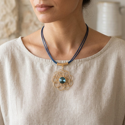 STUDIO SAMPLE #1342 NECKLACE  |שרשרת אבנים טבעיות