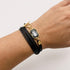 DONIC BLACK BRACELET |צמיד בציפוי זהב