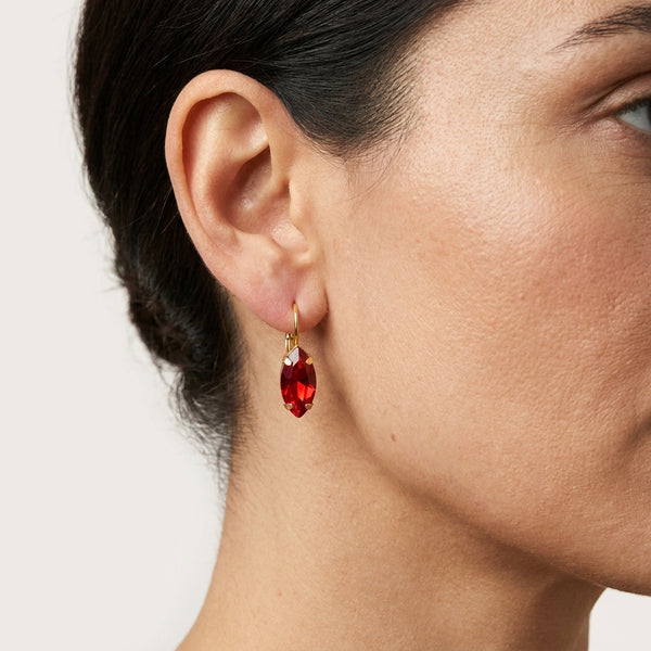 MARVEL SOLO RED EARRING| עגילים בציפוי זהב