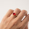 KIRA RED RING| טבעת  בציפוי זהב