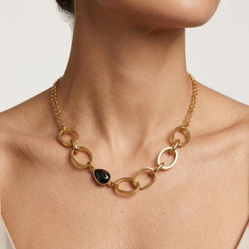 ROMIC NECKLACE | שרשרת קצרה בציפוי זהב