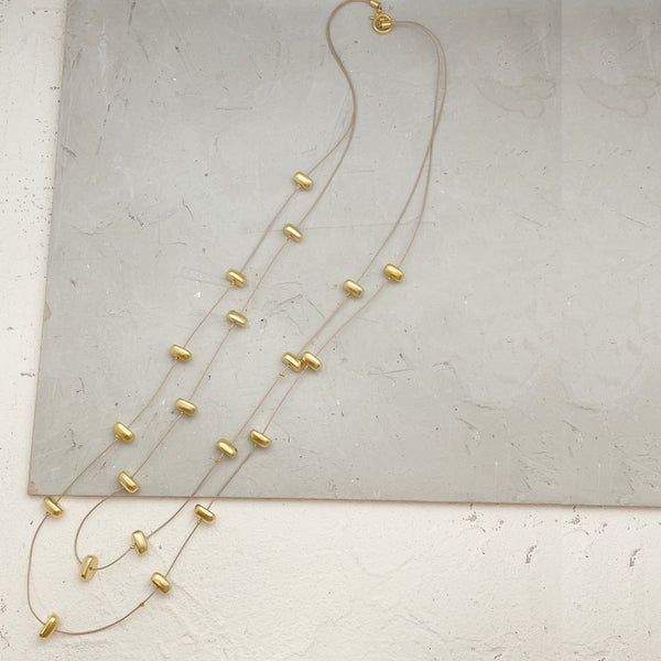 MINA CAMEL|שרשרת ארוכה בציפוי זהב