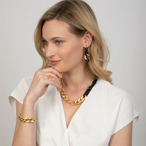 ROXAN |צמיד חוליות בציפוי זהב