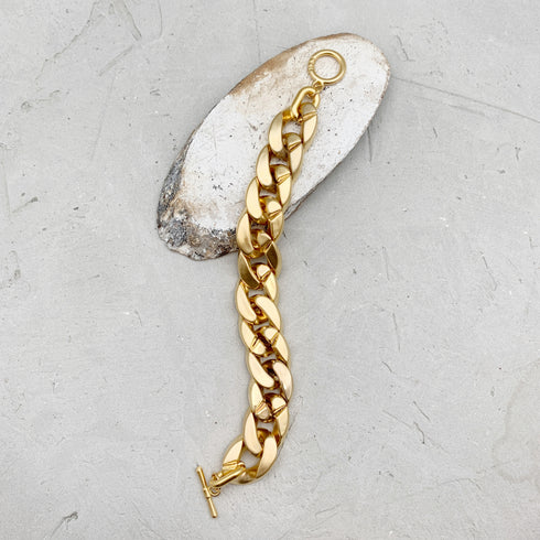 ROXAN |צמיד חוליות בציפוי זהב