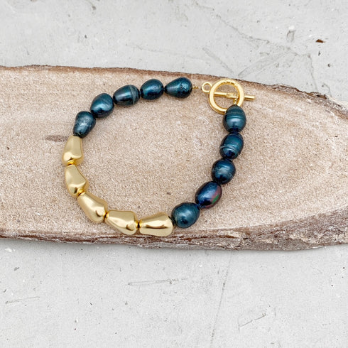 PAM BLUE| צמיד פנינים