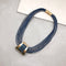 HAYLI  BLUE| שרשרת קצרה בציפוי זהב וקריסטלים