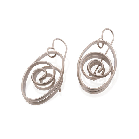 SPIRAL SILVER| עגילים בציפוי כסף