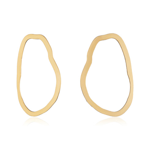 KENZIE| עגילים צמודים בציפוי זהב