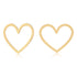 AMOUR| עגילי לב מצופים זהב