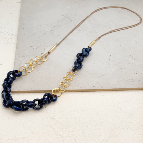 SYDNEY BLUE| שרשרת ארוכה בציפוי זהב