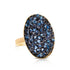 MEIRLIN BLUE W|טבעת קריסטלים בציפוי זהב