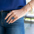 MEIRLIN BLUE W|טבעת קריסטלים בציפוי זהב