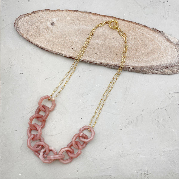 NYLA PINK| שרשרת קצרה בציפוי זהב